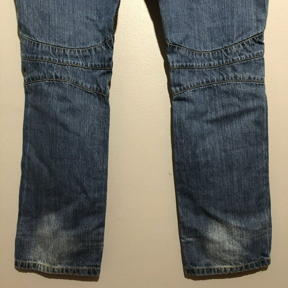 Grindhouse Jeans Skinny Men W42 Moto Biker Patched Washed Faded Distressed Rock - Picture 6 of 12